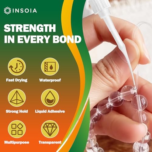 Bracelet Jewelry Glue for Elastic String, 20g 20 Grams * 1 Pack Bracelet Glue