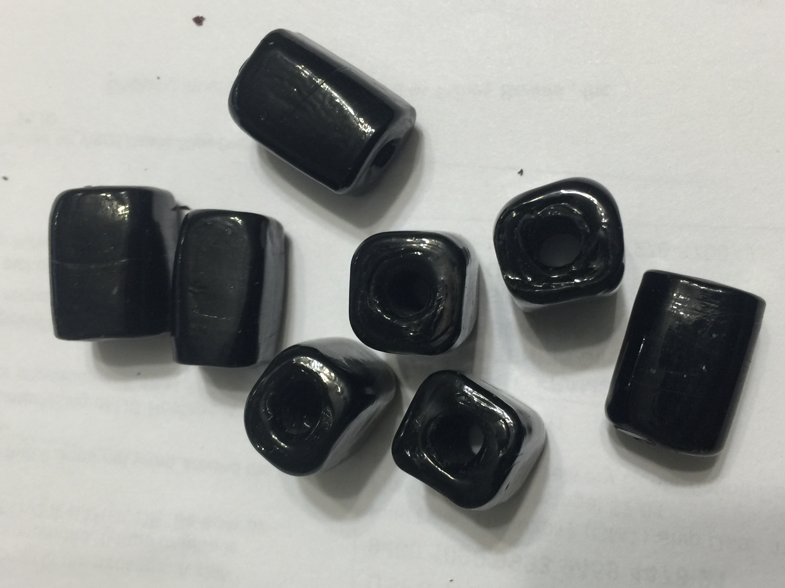 Large Hole Glass Tube Beads for Macrame 6mm to 10mm