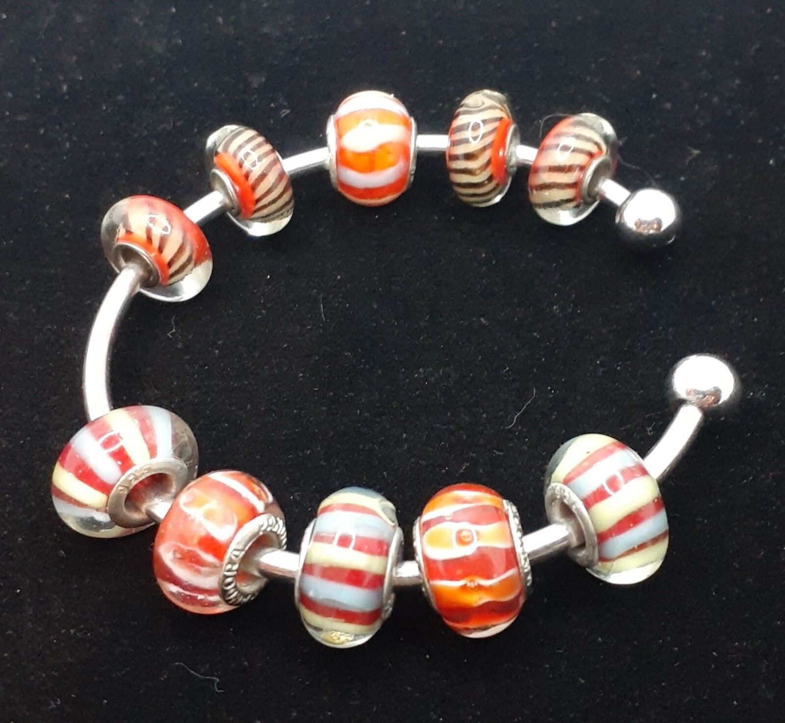 You Pick European Striped Beads 5 ct. Original/Faceted/Mult. Colors w/Discount