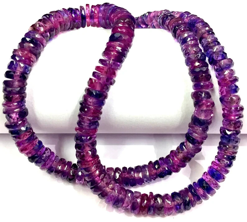 AAAA+QUALITY Extremely Rare~Pinkish Purple Blue Beads Sparkling Strand Beads.