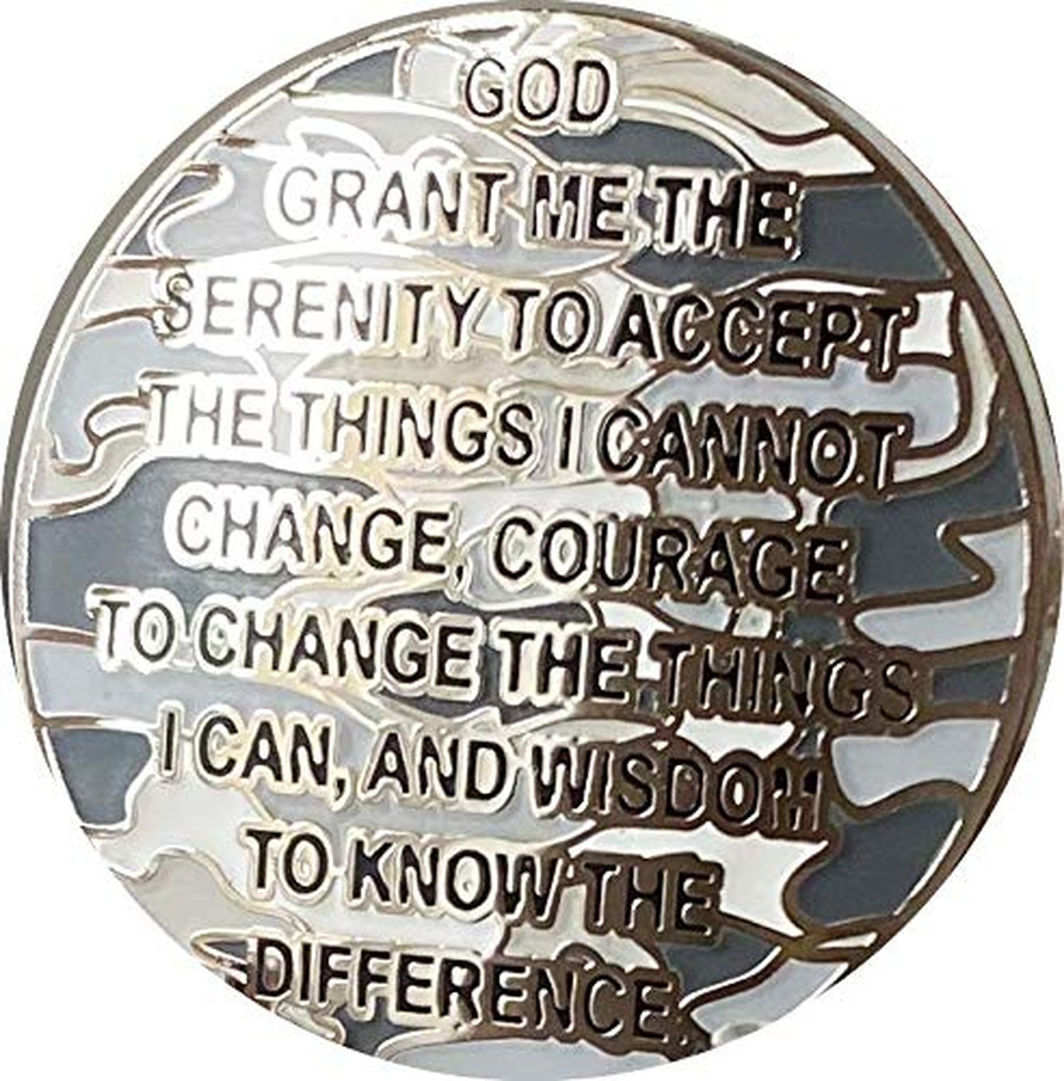 1 Year AA Medallion Reflex Winter Camo Silver Plated Camouflage Color Chip