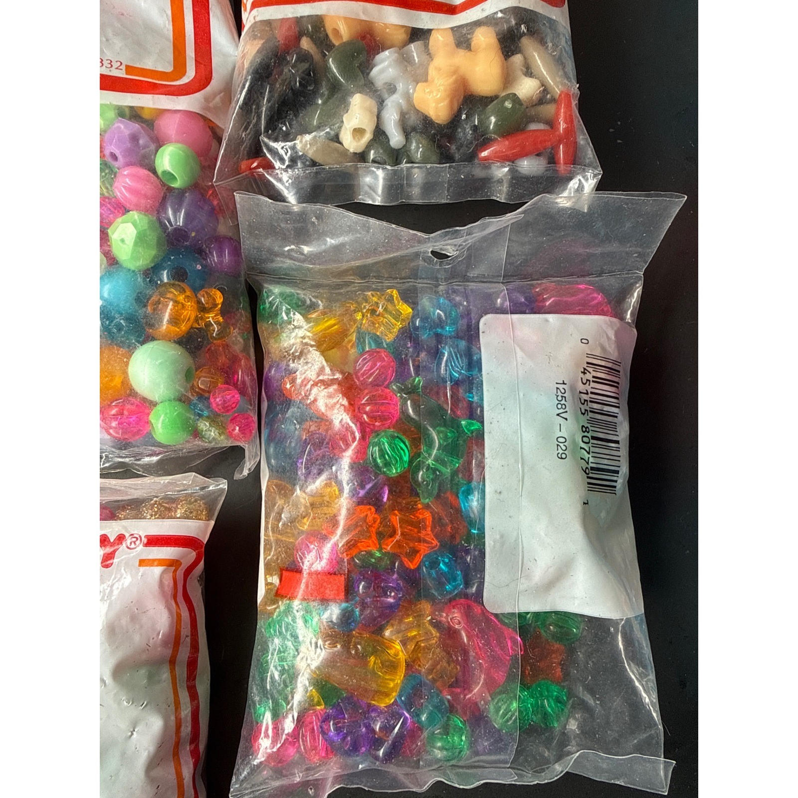 The Beadery Craft Products Mixed Bead Lot Pony Alphabet Safari Marine 6 Packs