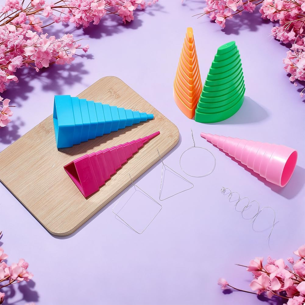 5Pcs 5 Styles Wire Wrapping Mandrel Plastic Jewelry Shape Mandrel Kit Medium Orc
