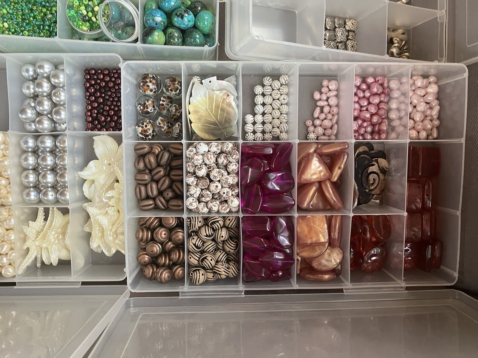 38 Cases Beads, VINTAGE BEADS Jewelry Making Wholesale Old Store Inventory PLUS