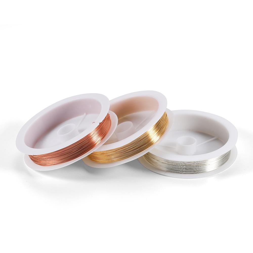 1 Roll Gold Copper Wire 0.2-1.0mm Beading Wire DIY Jewelry Making Craft