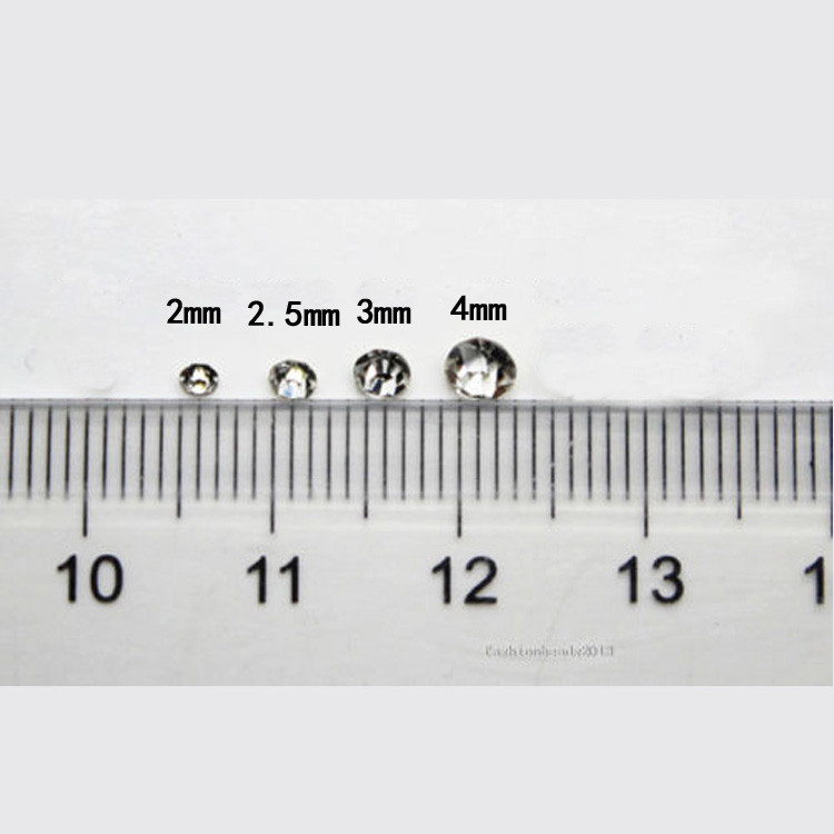 Wholesale Clear Pointed Back Crystal Rhinestone Scrapbook 2-4mm Jewelry Design