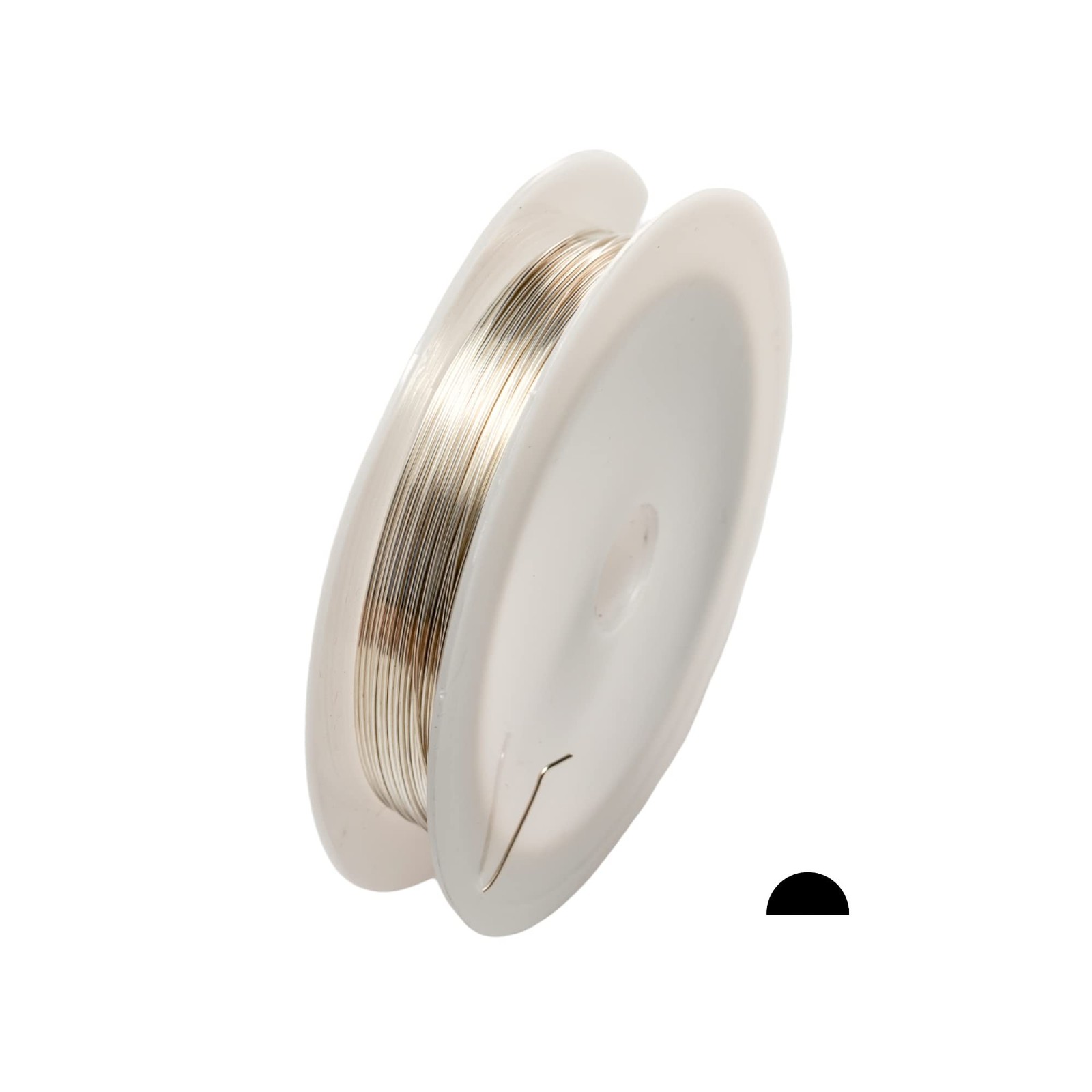 24 Gauge, 925 Sterling Silver Wire (Half Round) Dead Soft Made in USA – 25FT …
