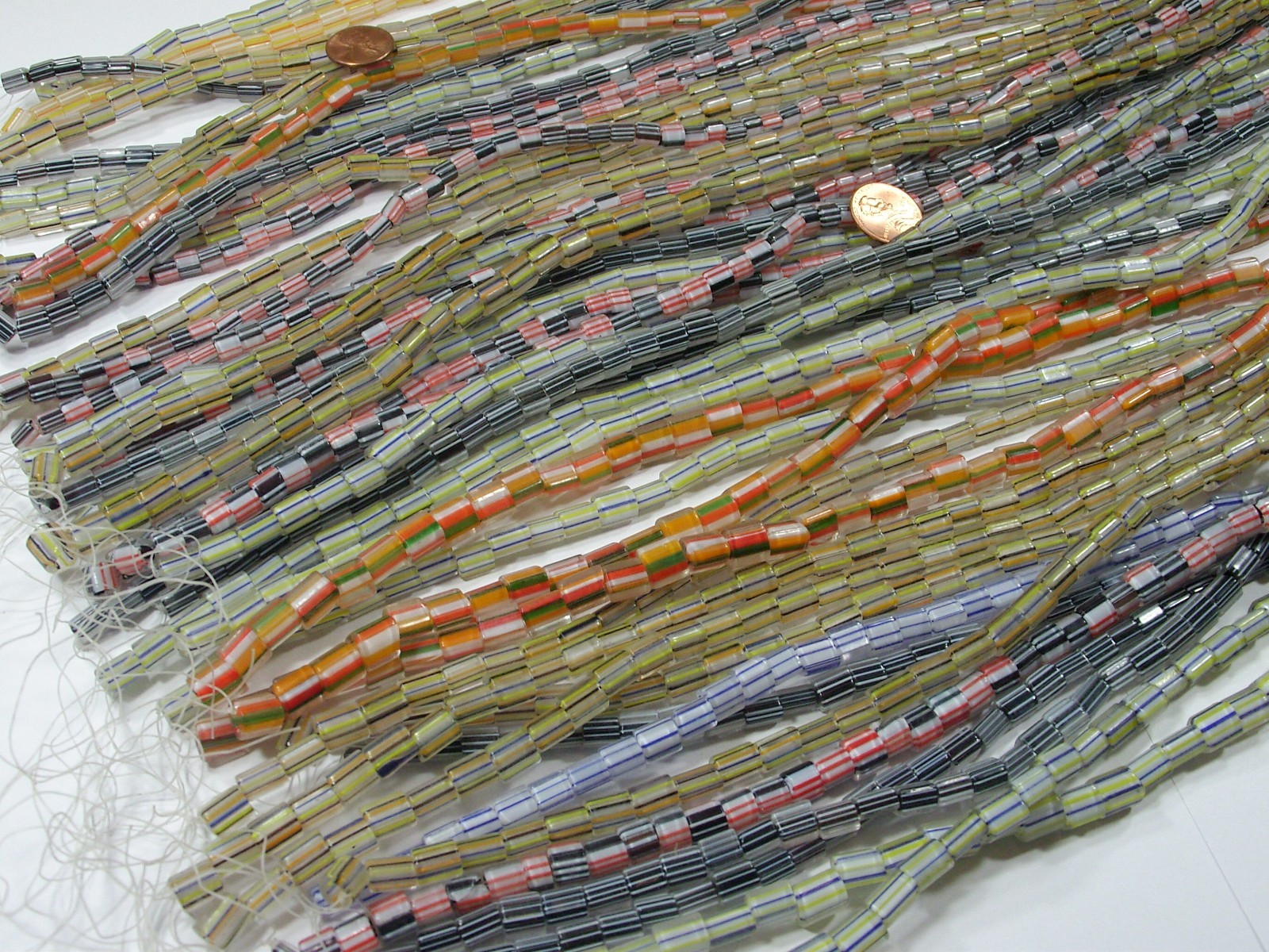 40 Strands 15″ Multicolor India Handmade Glass Beads Wholesale Bulk Lot (FPZ-9)⭐