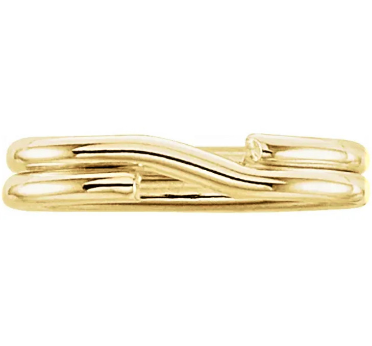 TWO (2) 4.8×6.8mm OD 14k Solid Yellow Gold Oval Split Jump Ring Keychain Charm