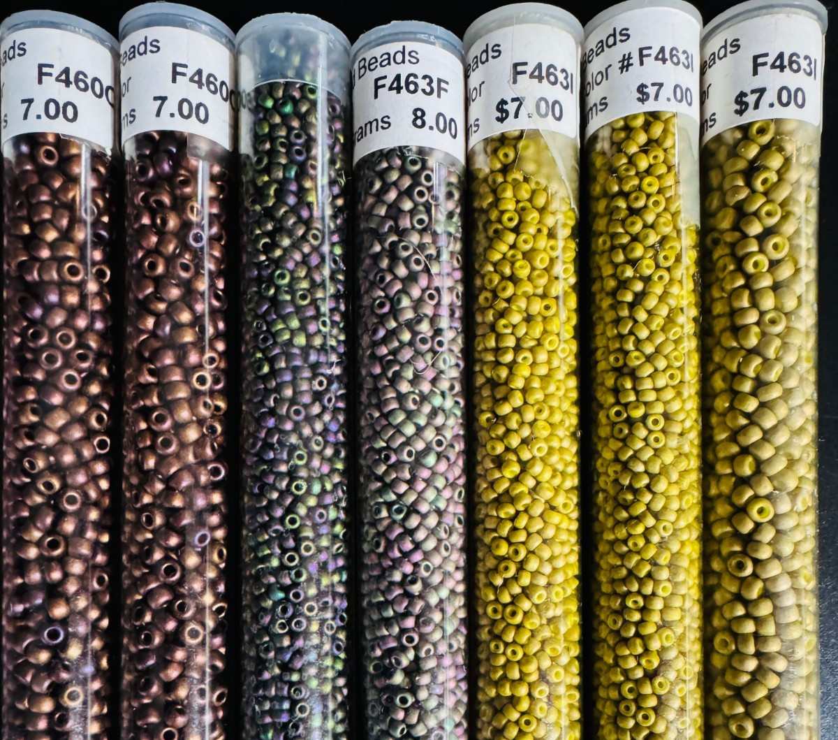 Glass Seed Bead Lot – 20 Tubes – Earth Jewel Mix – Different Sizes NOS