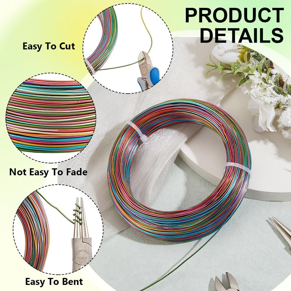 18 Gauge 307 Feet Multicolor Jewelry Craft Wire Gradient Color Aluminum Wire Ben