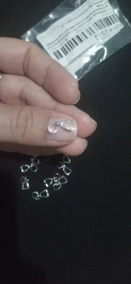 10PCS 925 Sterling Silver Bail Connector Pinch Clasp Pendant Jewelry Making DIY