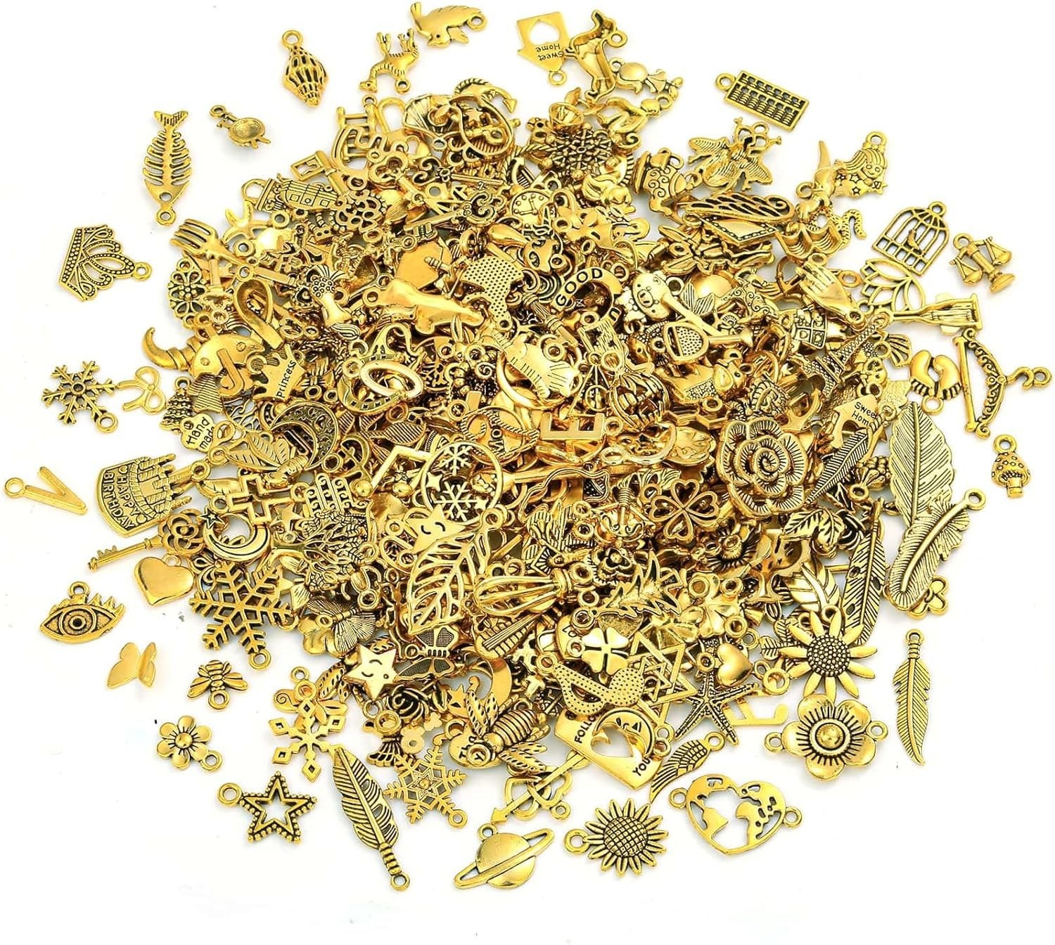 400 Pcs Wholesale Bulk Lots Jewelry Making Charms – Tiny Assorted Mixed Tibet…