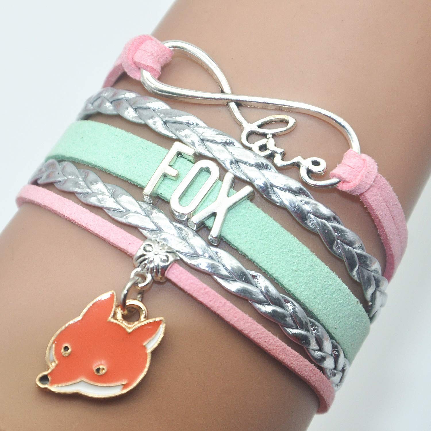 Fox Bracelet – Infinity Love Charm Bracelet Gifts For Women, Men, Adult Fox – 01