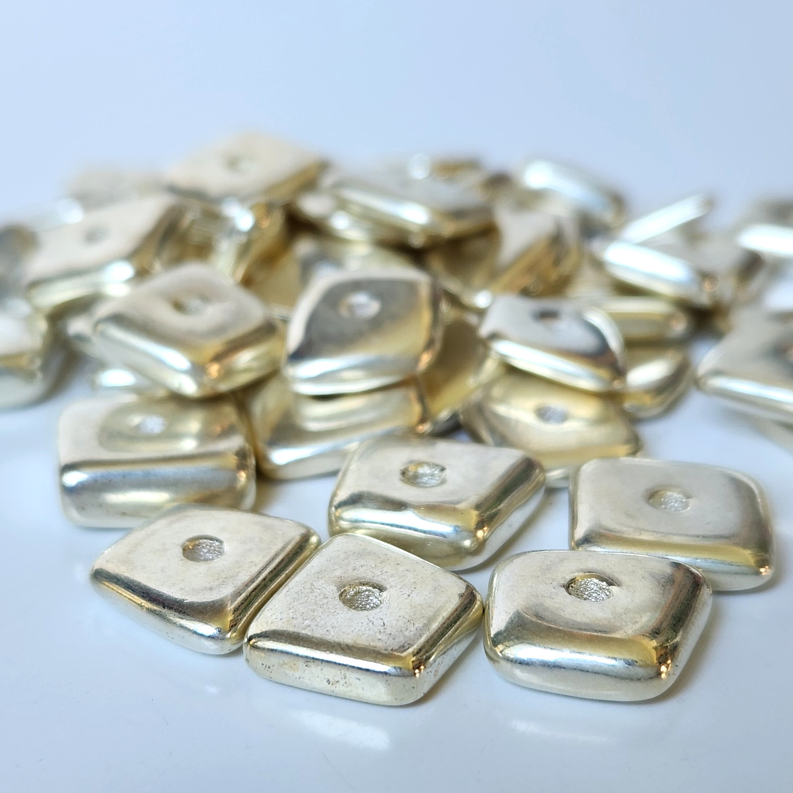 1500 Pcs 2.4lb Discontinued Greek Mykonos Metalized Ceramic Beads DIY Jewelry