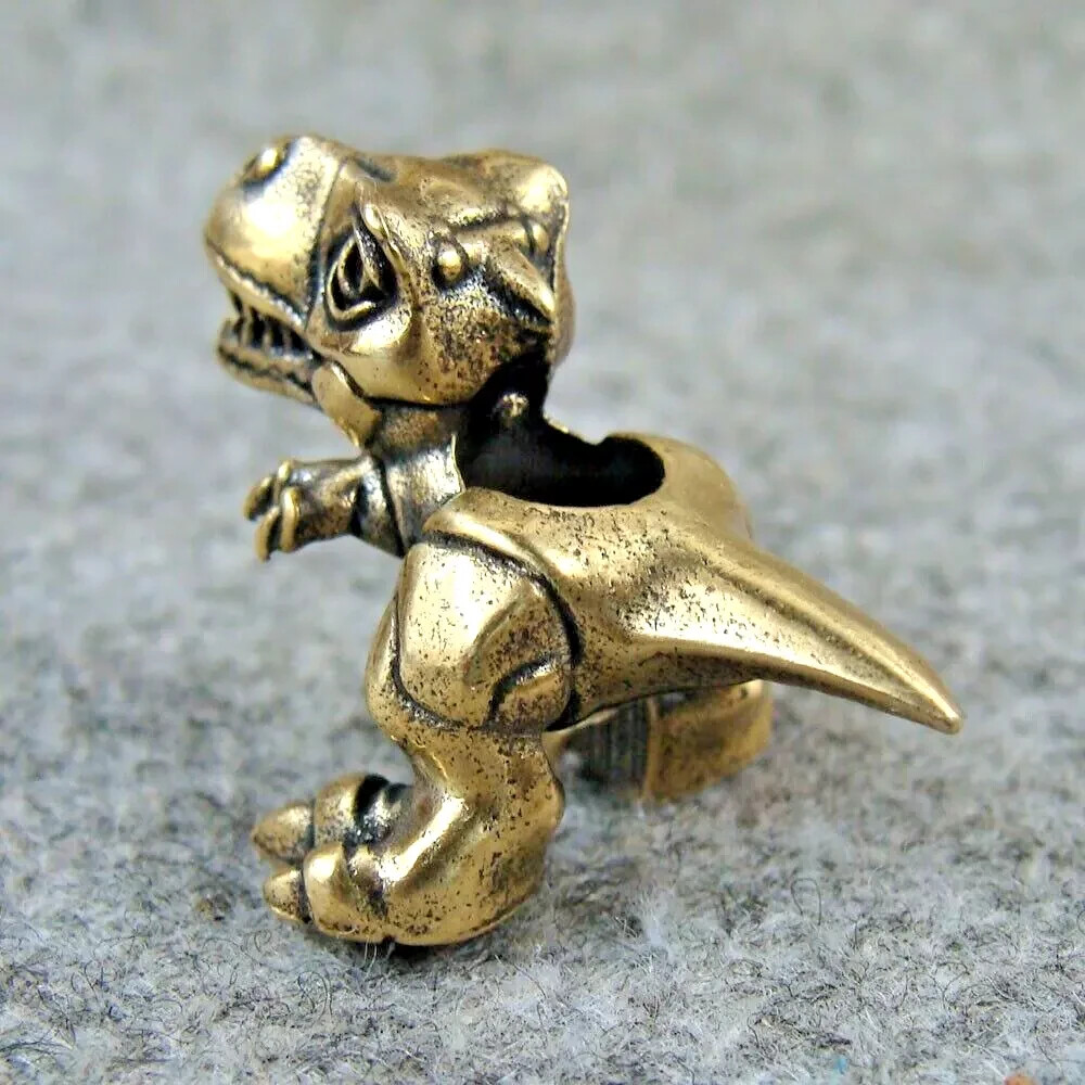 Brass Beads Dinosaur Shape Knife Tool Lanyard Bead Paracord Bracelet Beads