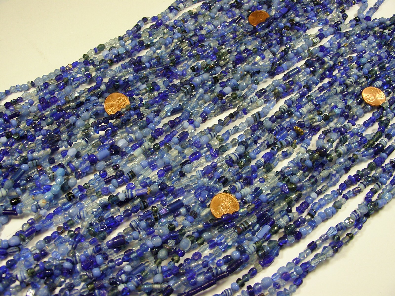 30 Strands 36″ India Handmade Assorted Color Glass Beads Wholesale Bulk (CT-47)