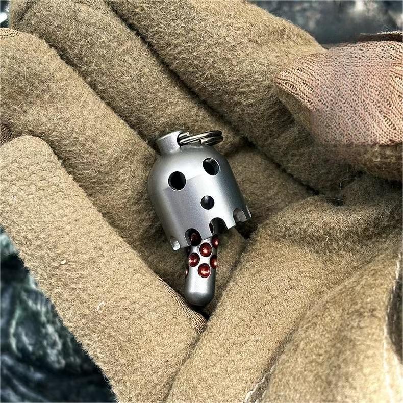 Titanium Knife Lanyard Bead Paracord Necklace Pendant Keychain EDC Zipper Pull