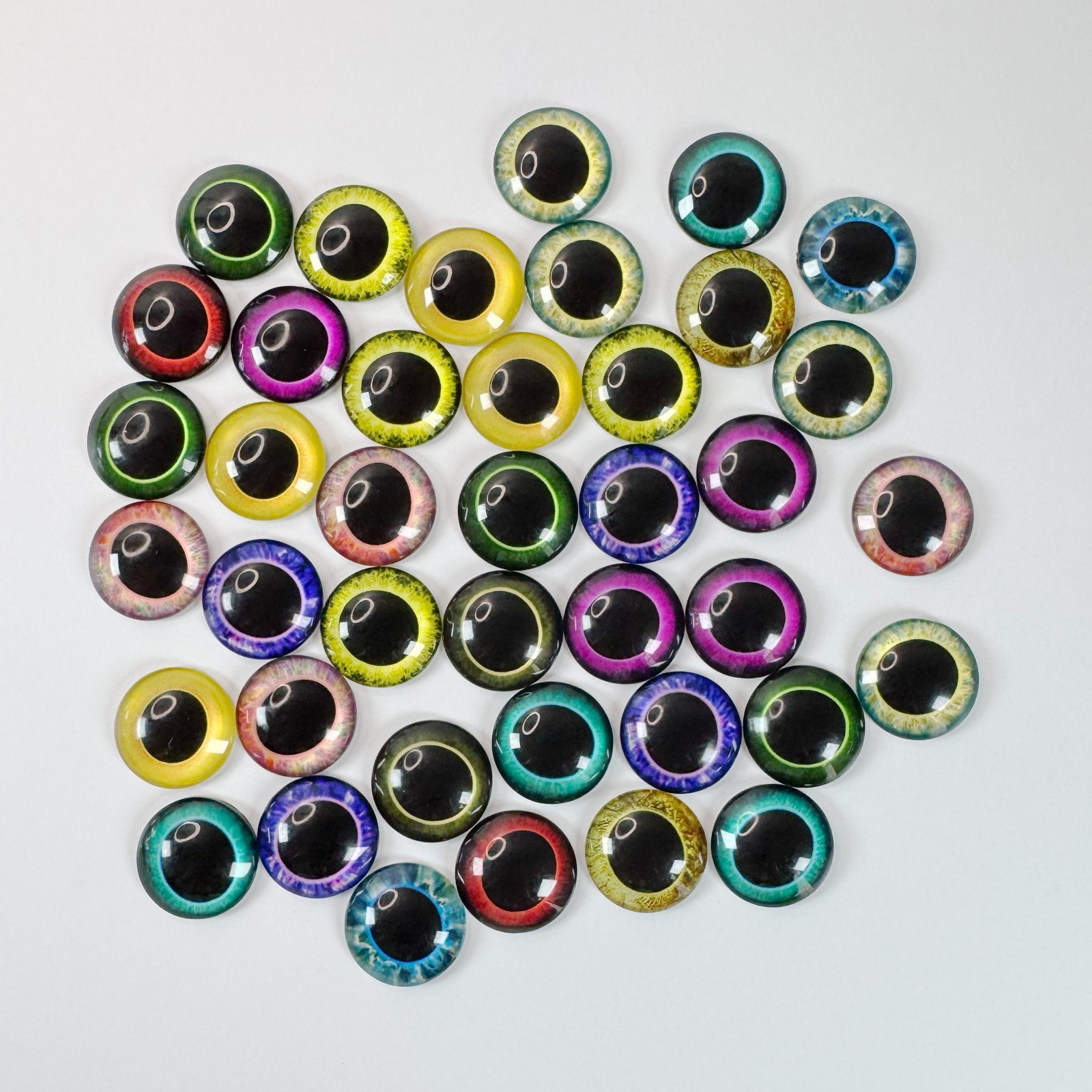 20mm 40PC Glass Eyes Cabochon Craft Animal Owl Eyeball Wholesale
