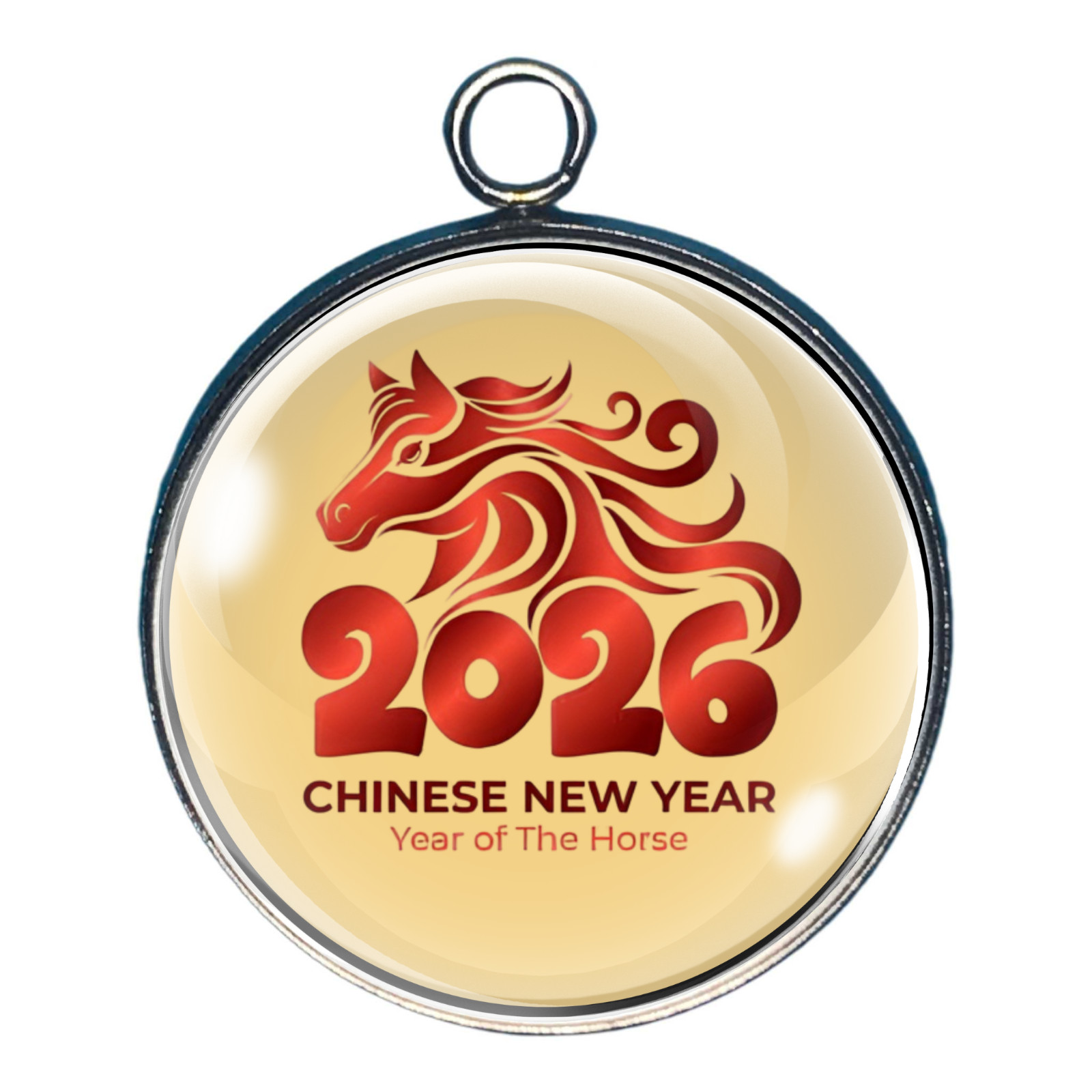2026 Year of the Horse Charms – Chinese New Year Glass Cabochon Charms