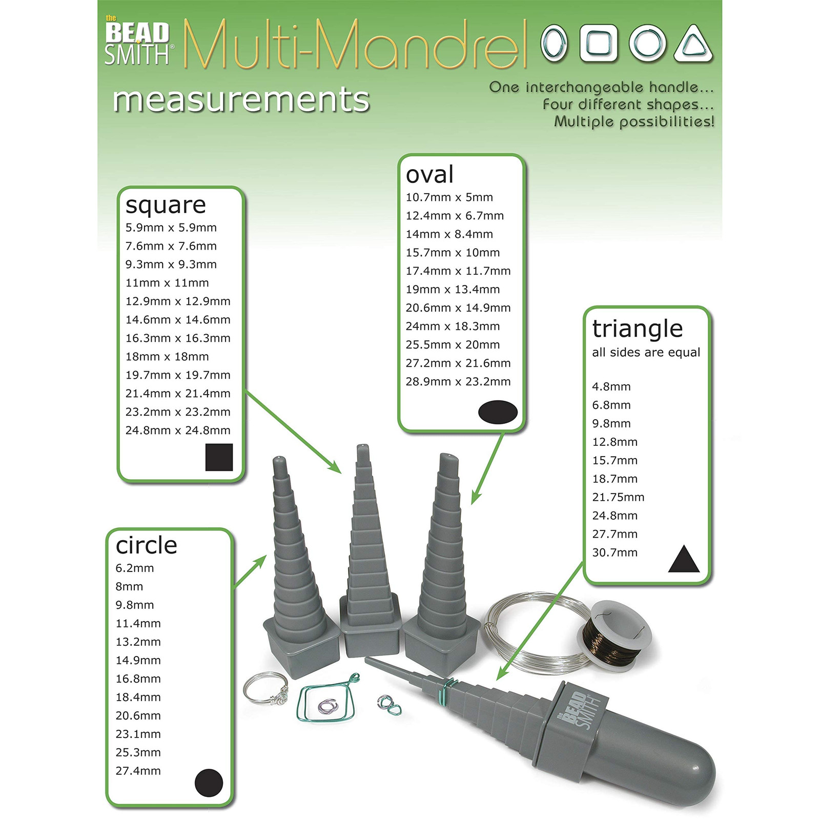 Versatile Plastic Wire Wrapping Mandrel Kit with 48 Sizes for Jewelry Making