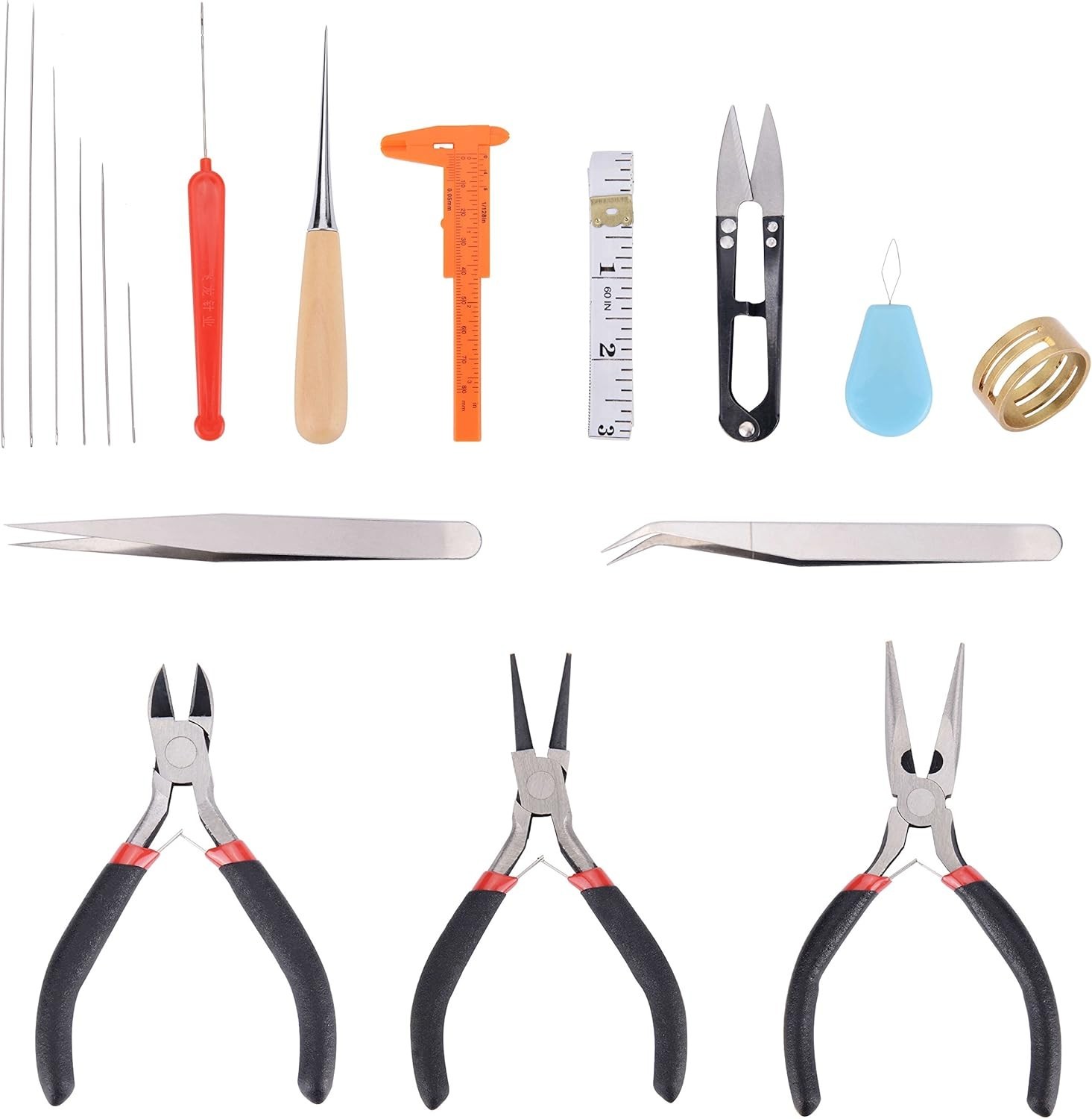 Complete Jewelry Repair Kit: 19 Essential Tools with Portable Zipper Storage