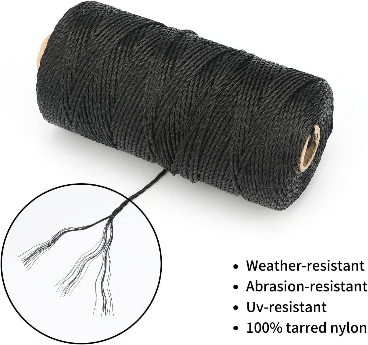 426 Feet Nylon Twine #36 Black Nylon String 2Mm – Weatherproof Seine Twine for G