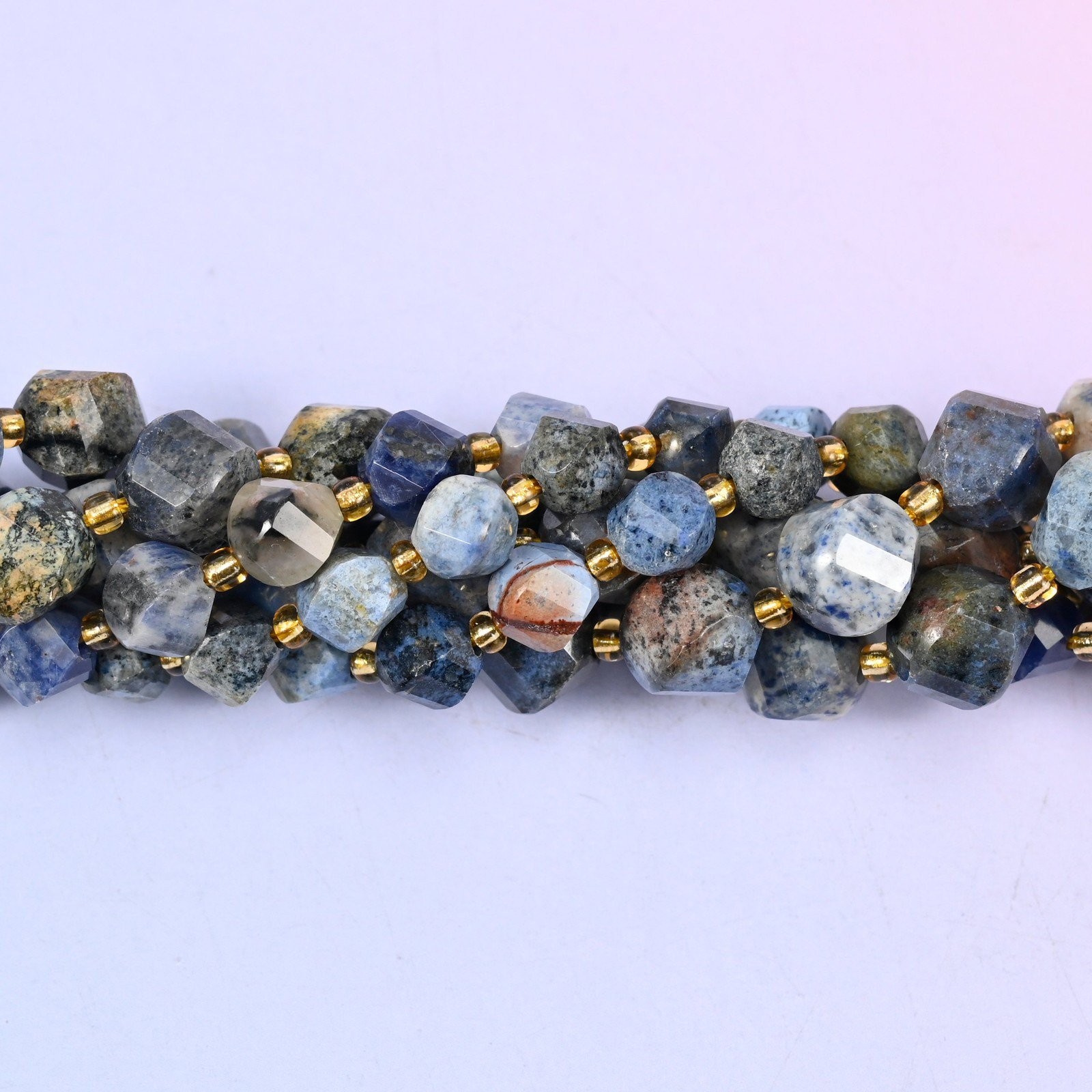 Sunset Dumortierite Faceted Spiral Twist Beads: Size 8mm 10mm, Jewelry…