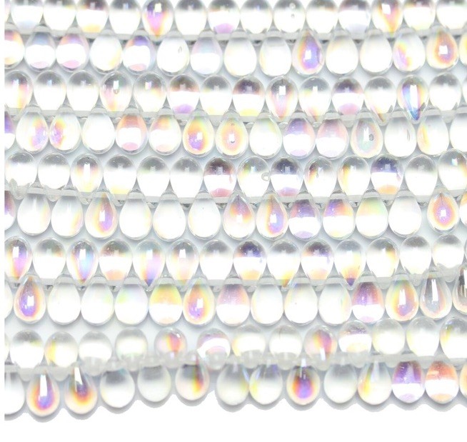 Crystal 6X9mm Czech Glass Teardrop Beads Qty:25