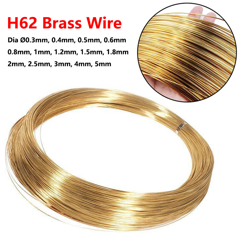 Round Solid Bare H62 Brass Wire For Craft Jewelry Making DIY Diameter 0.3mm-5mm