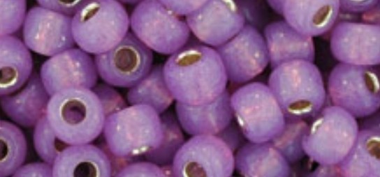 6/0, Toho Seed, #2108, Silver-Lined Milky Amethyst, 10g, TR-06-2108