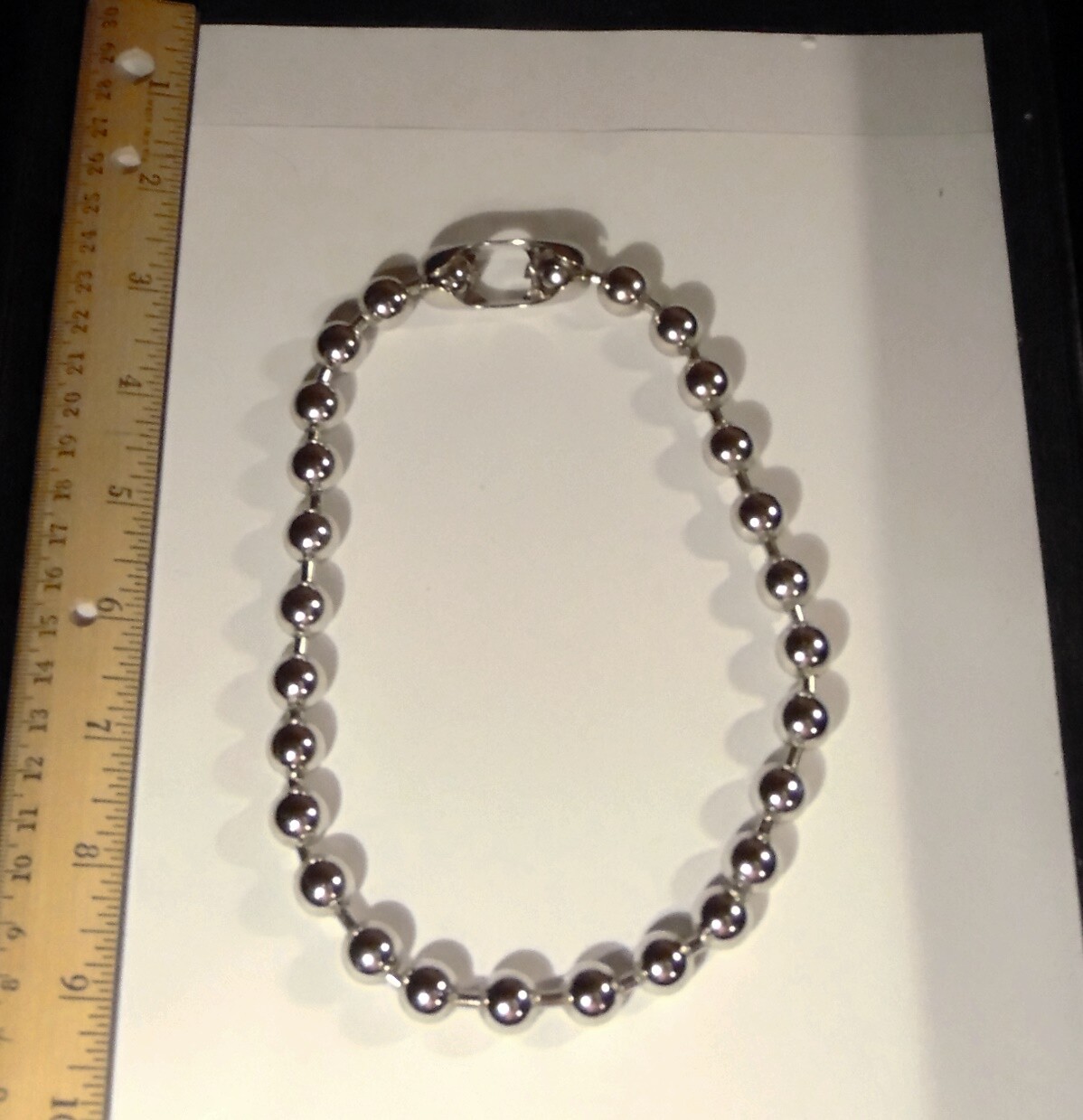 12mm #30 Steel BALL CHAIN NECKLACE or Bracelet Goth Punk 1/2″ BEADS Pick Length