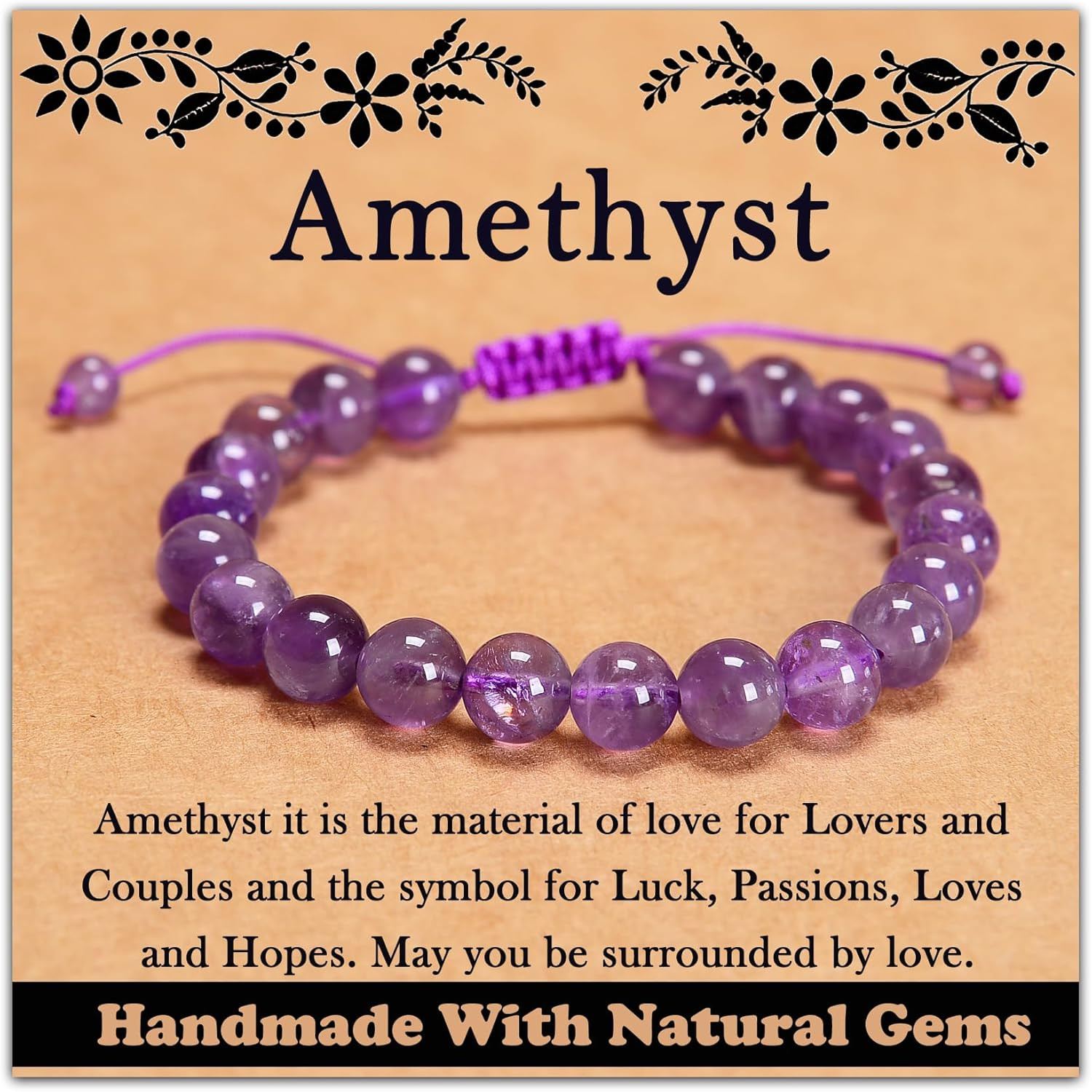 468Handmade Adjustable Natural Gemstone Crystal Bracelet Healing Power Energy In