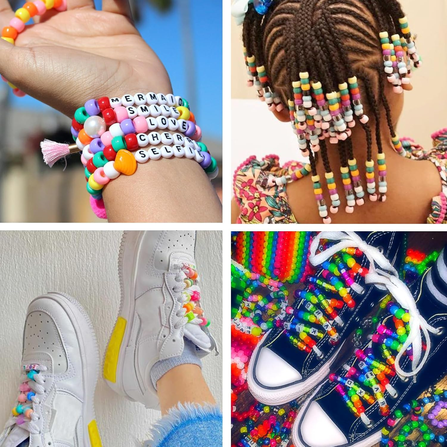 QUEFE 2350Pcs, 64 Colors, Pony Beads for Bracelet Making Kit, Rainbow Kandi Bead