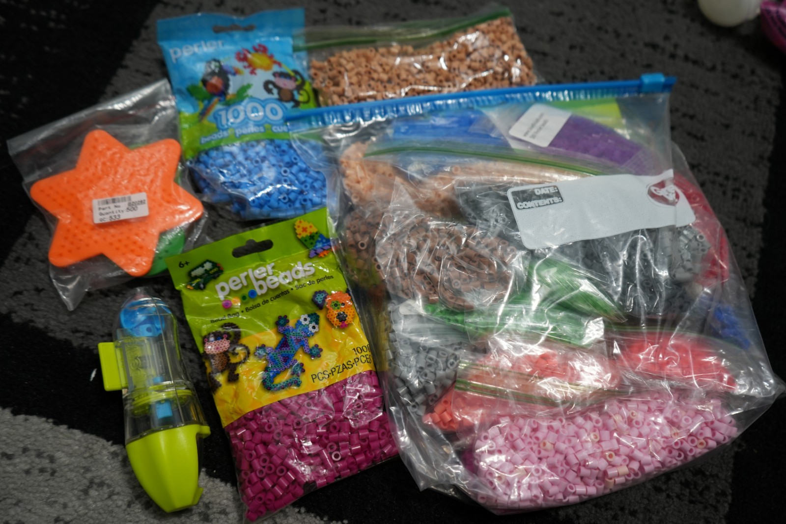 Pony beads and perler beads lot for jewelry and kandi