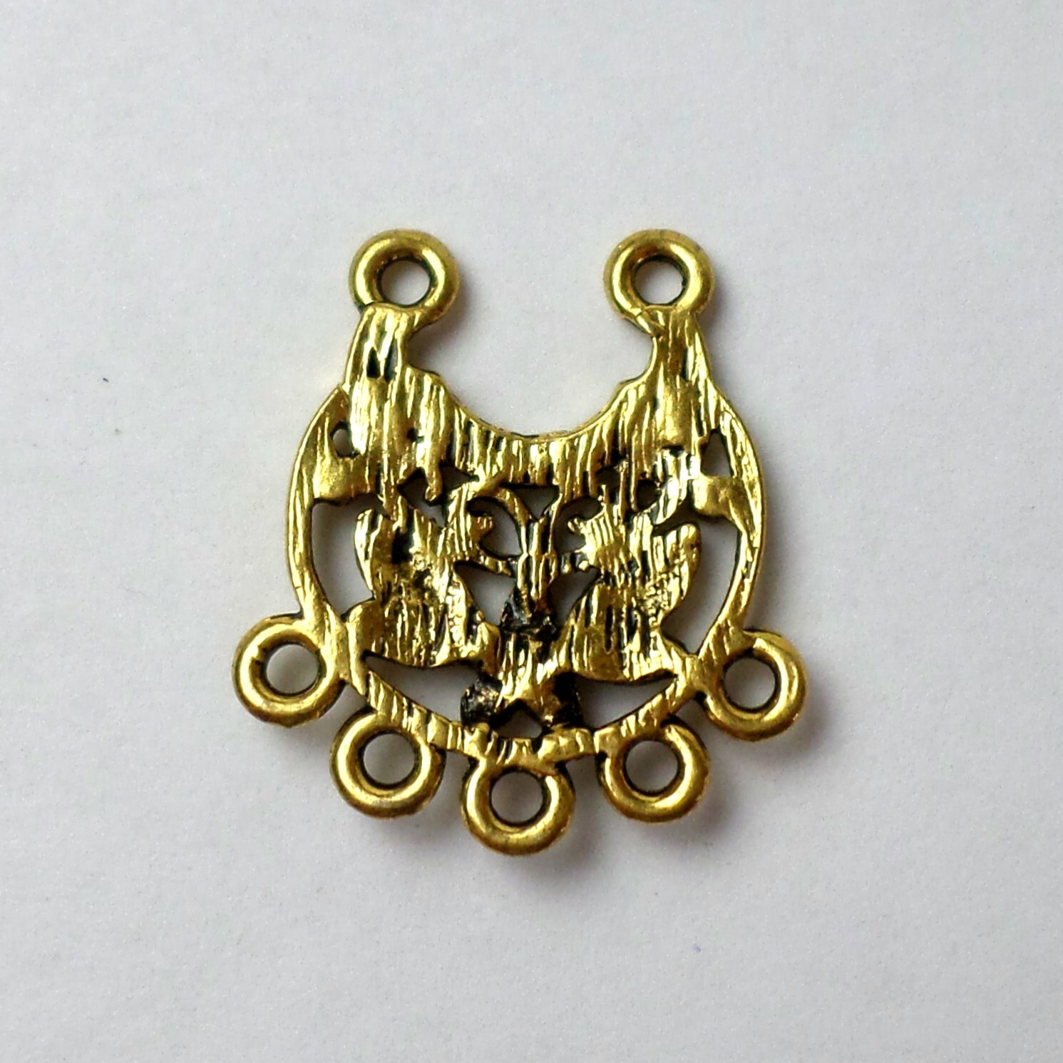 40 Vintage Antique Gold Floral &Leaves Art Deco Jewelry Connectors 23x20mm USA