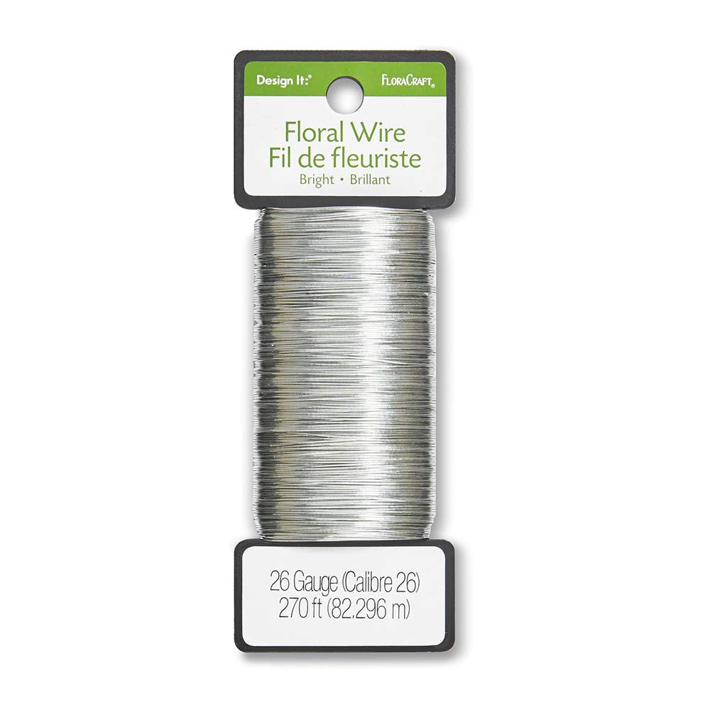 26 Gauge Floral Wire – 270ft Bright Silver for Crafting & Decor