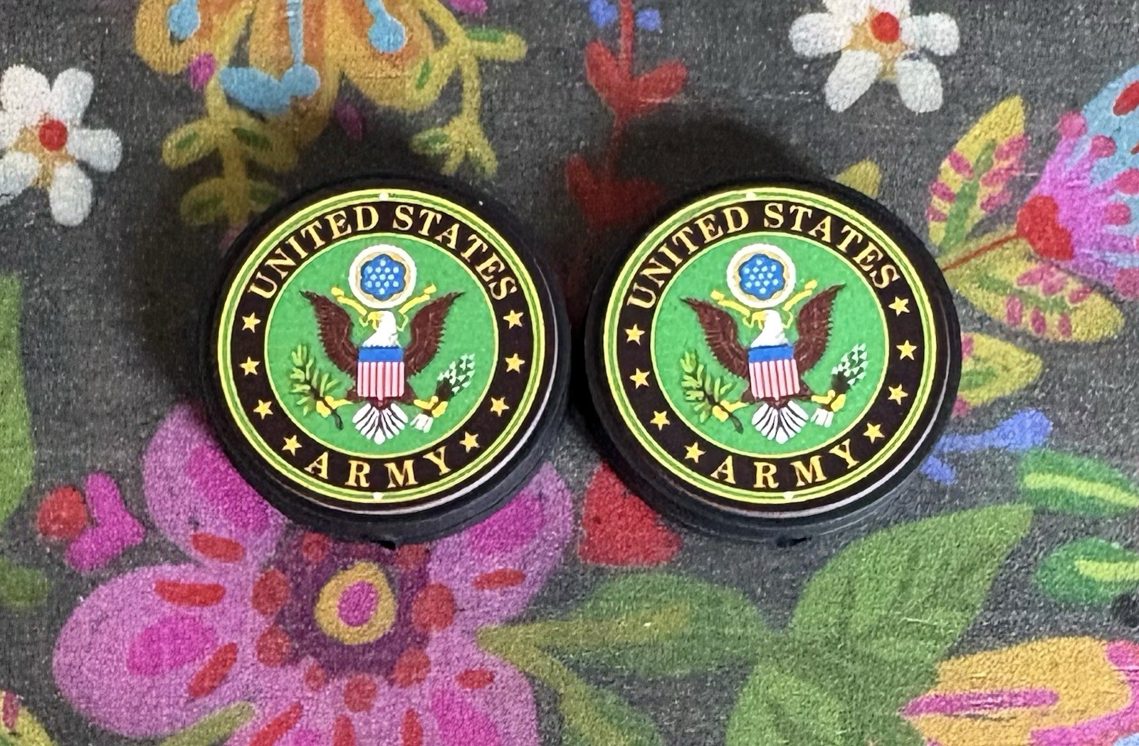 2 Piece ARMY Military Soldier Themed Silicone Focal Beads DIY Pens Keychains