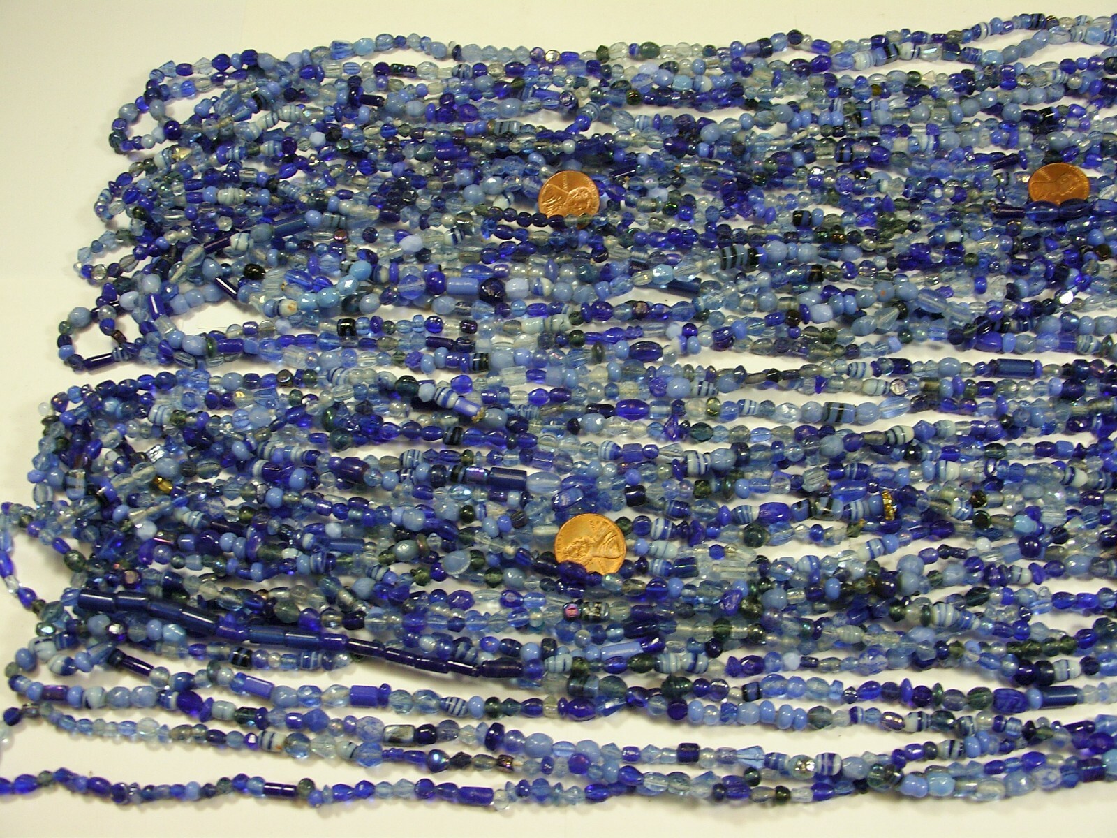 30 Strands 36″ India Handmade Assorted Color Glass Beads Wholesale Bulk (CT-47)