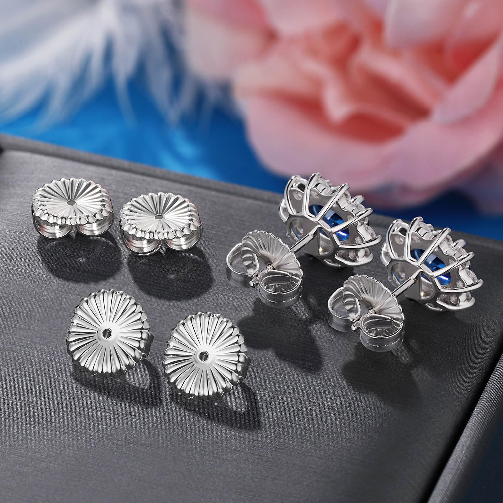 8 Pieces Earring Backs for Droopy Ears, Large Earring Backs Replacements for …