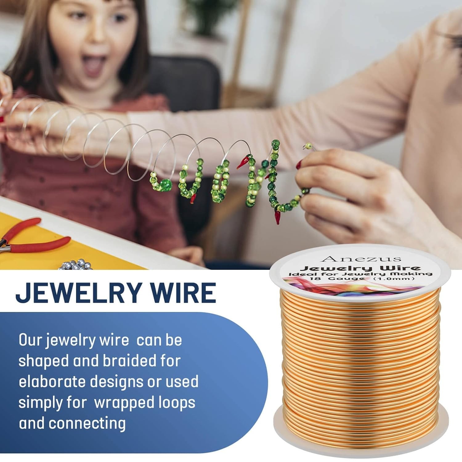 18 Gauge Jewelry Wire for Jewelry Making, Tarnish Resistant Copper Beading Wi…