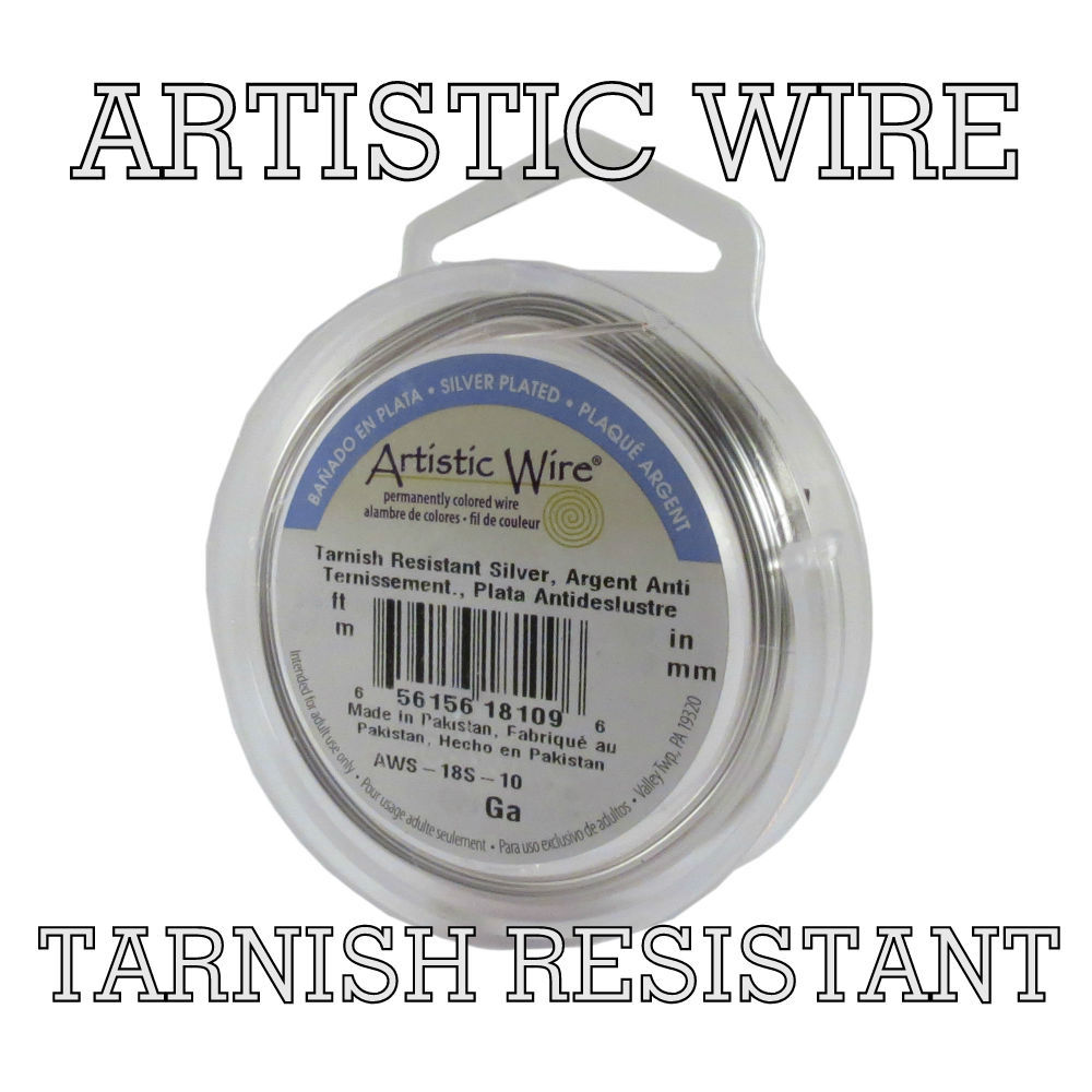 Artistic Wire Silver Plated, Tarnish Resistant Craft Wire SILVER Color 18-28 ga