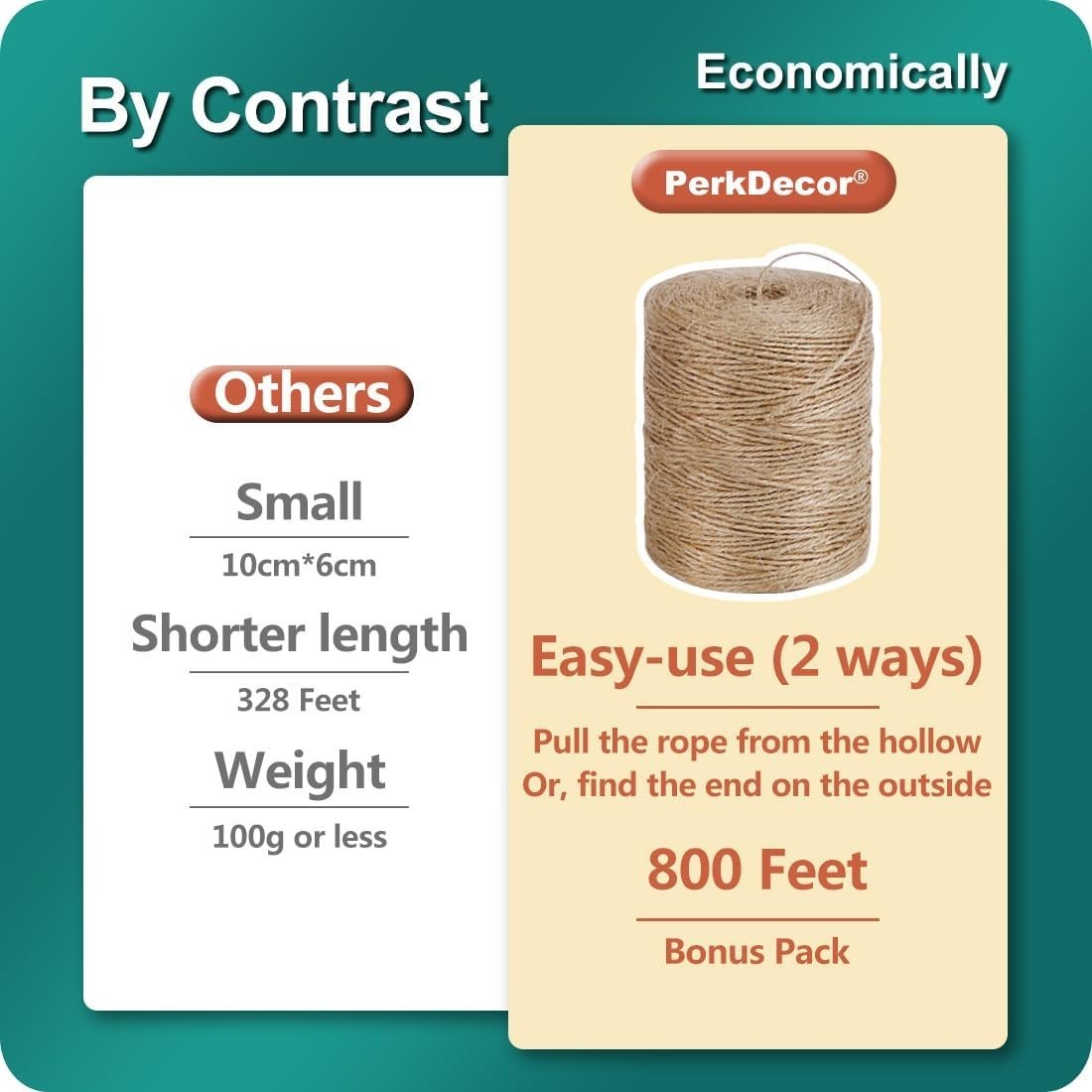 10Pack 2mm Natural Jute Twine String 8000 10 Pcs, ( * 800 Feet ) / Pc
