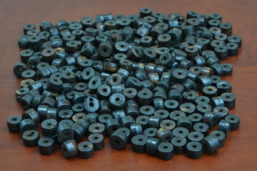 120 PCS DARK BROWN ROUND BUFFALO BONE BEADING BEADS 10MM