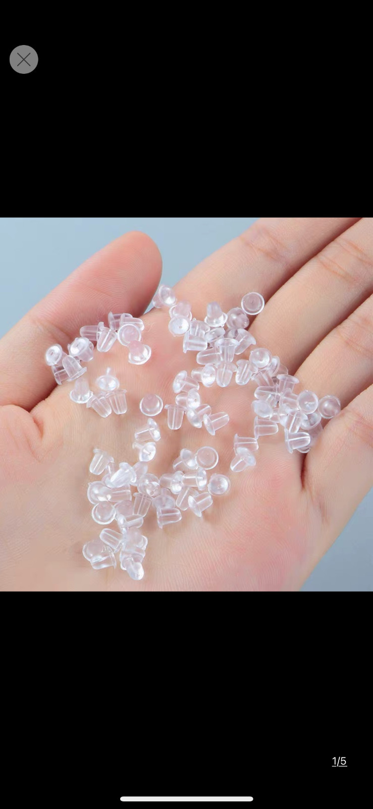 4mm Clear Rubber Silicone Plastic Earring Backs Stopper Post Nut FREESHIP