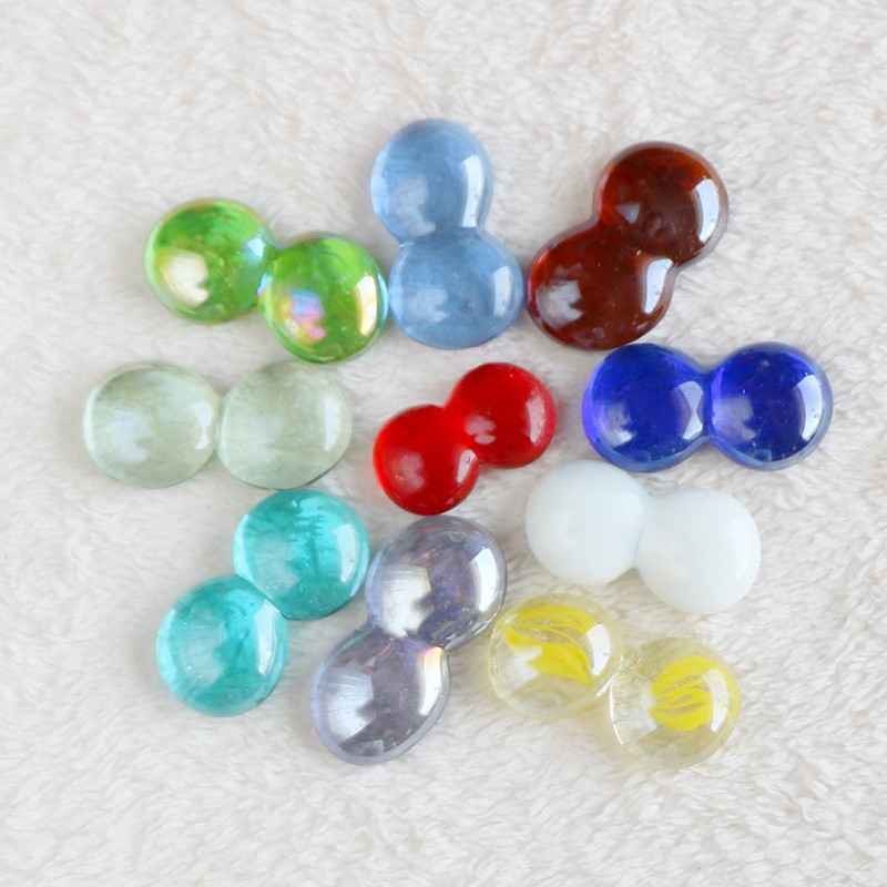 Figure-8 Glass Flat Beads Marbles Vase Fish Tank Decoration DIY Craft Home Decor