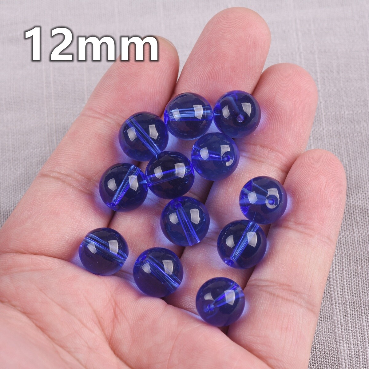 Round Glossy 6mm 8mm 10mm 12mm 14mm Crystal Glass Loose Beads for Jewelry Making