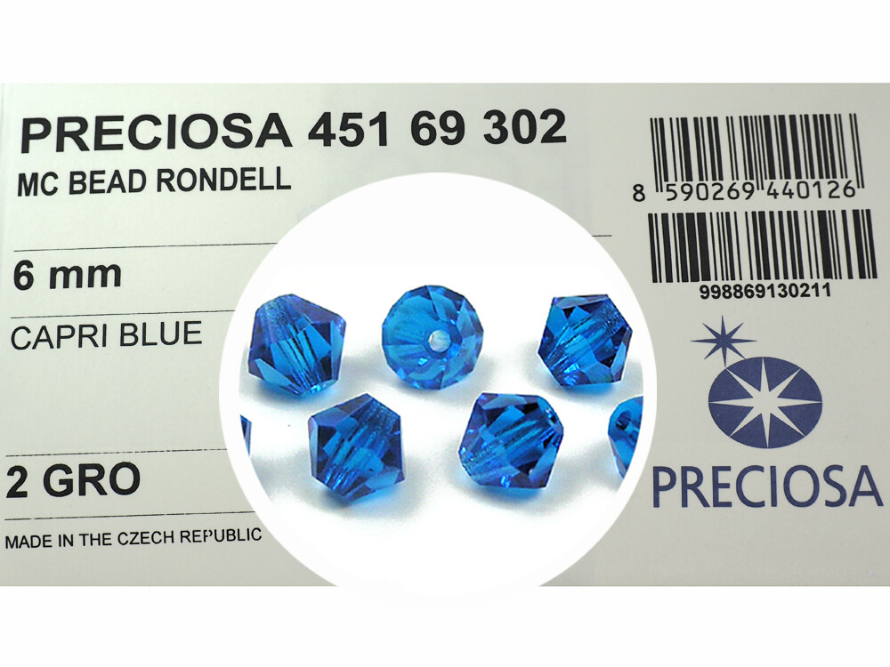 Czech Bicone Crystal Beads Capri Blue 3mm 4mm 6mm 8mm Diamond Rondelle