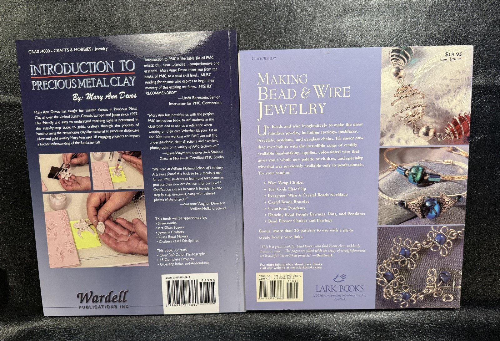Jewelry bead & wire wrapping book & Introduction to Precious Metal Clay Book