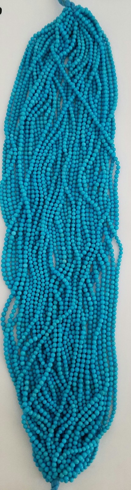 One Strand 100% Natural Sleeping Beauty Turquoise Round Beads 4-4.5mm